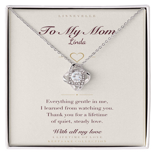 To My Mom Necklace — Her Name on the Card