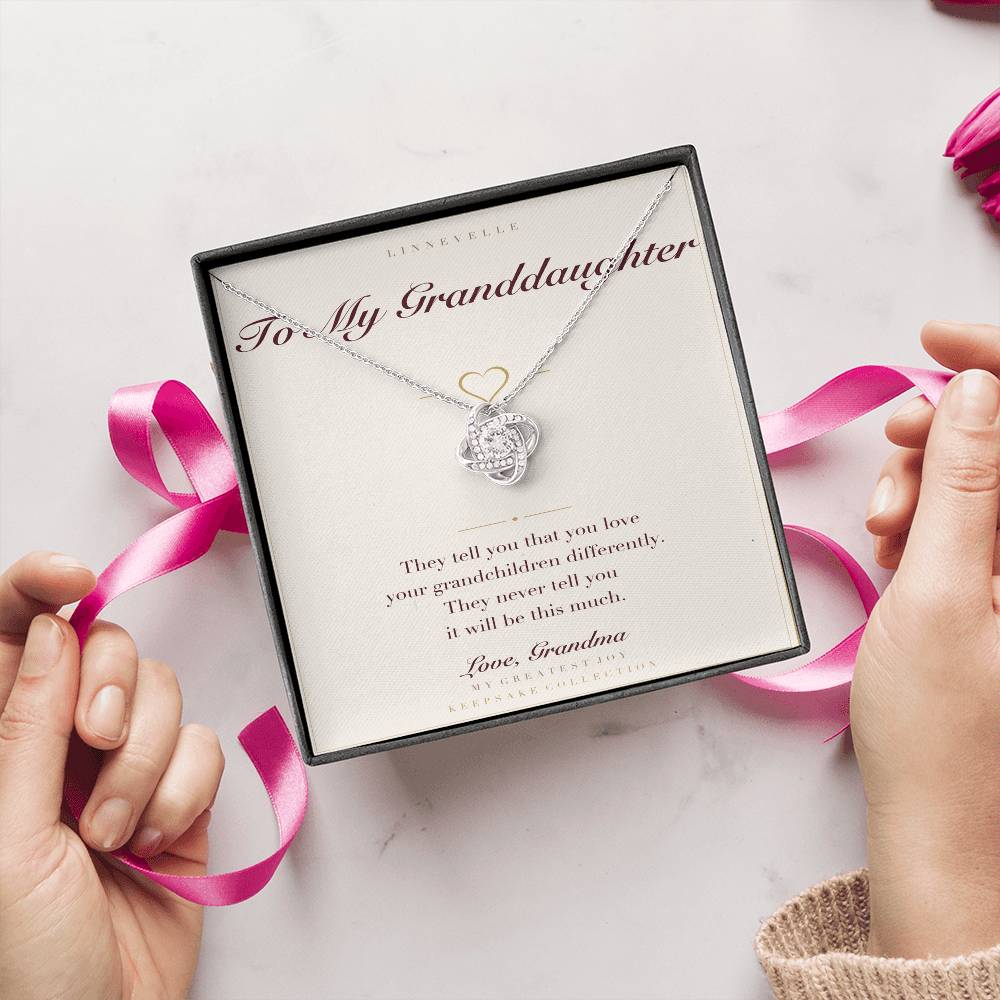 Gift-ready — keepsake card and necklace with ribbon