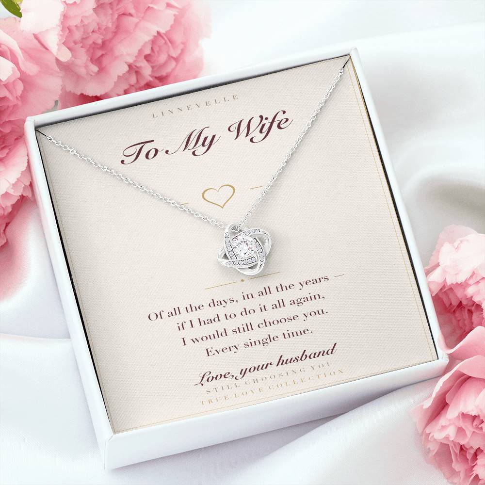 Gift-ready — keepsake card and necklace with flowers