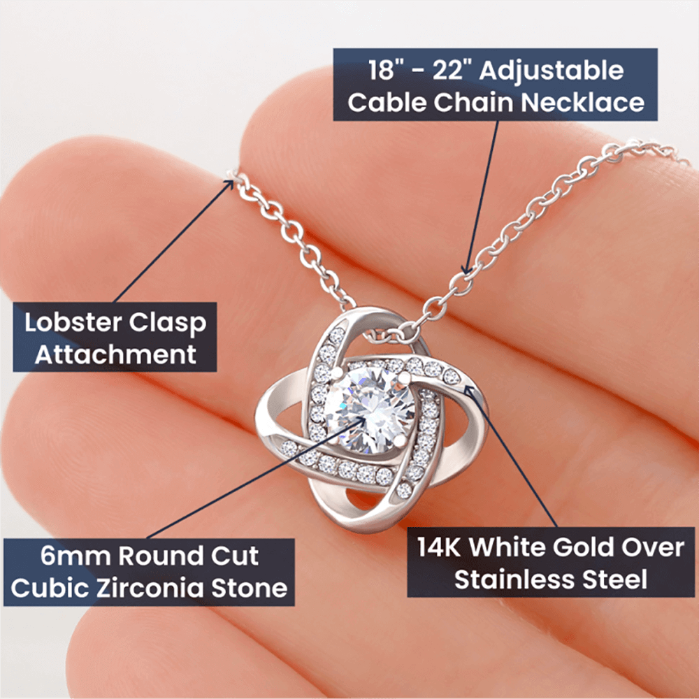 Specifications — 18–22 inch adjustable chain, 6mm cubic zirconia, lobster clasp