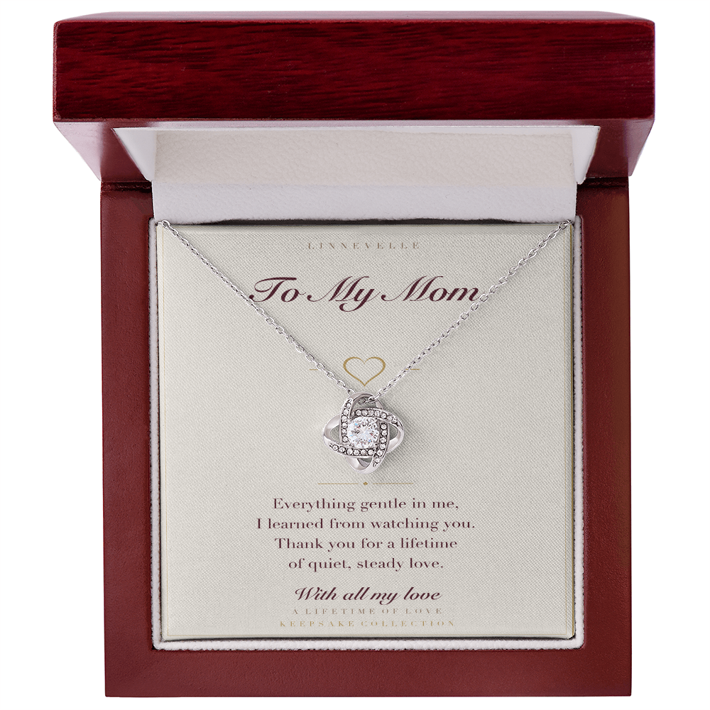 Luxury mahogany-style box with LED spotlight — white gold