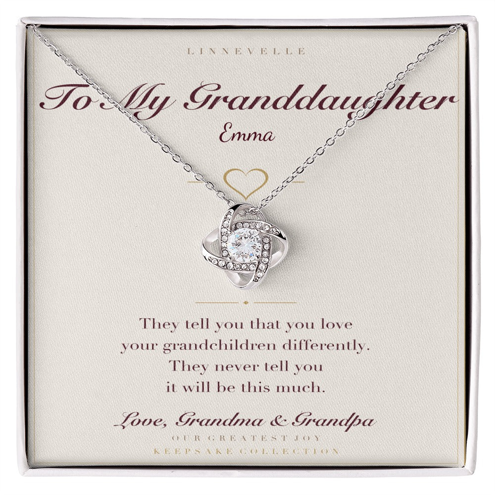 Personalized example — her first name printed free on the card