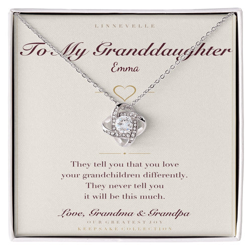 Personalized example — her first name printed free on the card