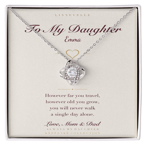 Personalized example — her first name printed free on the card