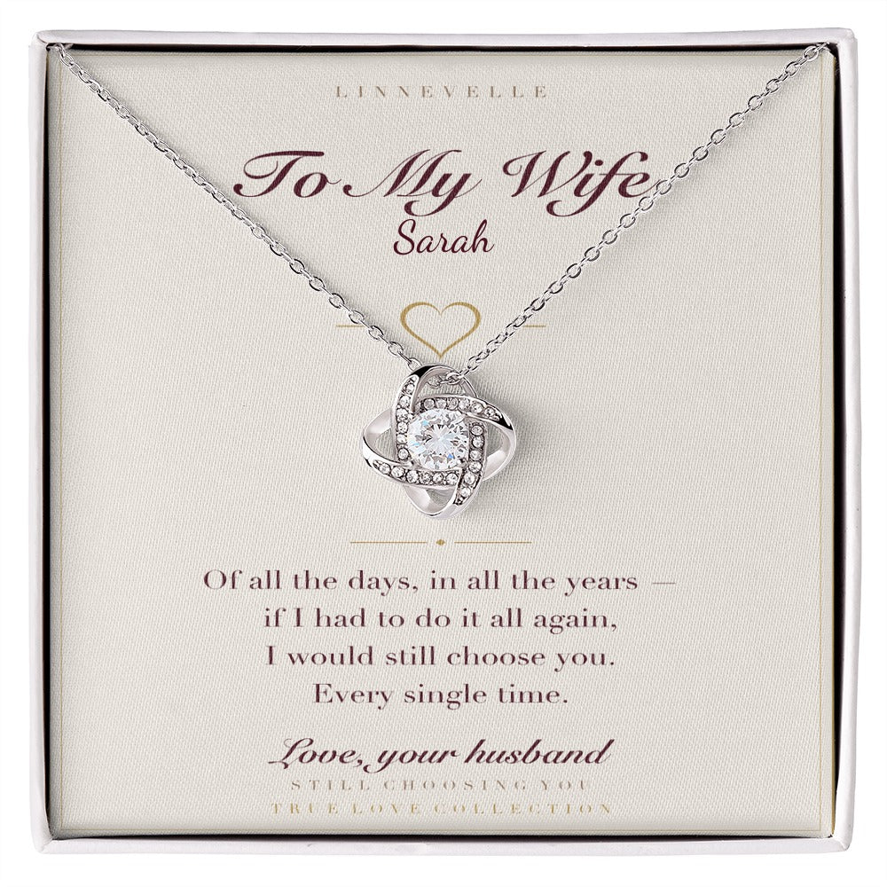 Personalized example — her first name printed free on the card